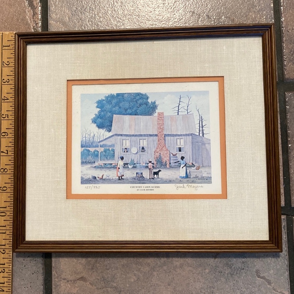 jack meyer signed and number country cabin scene